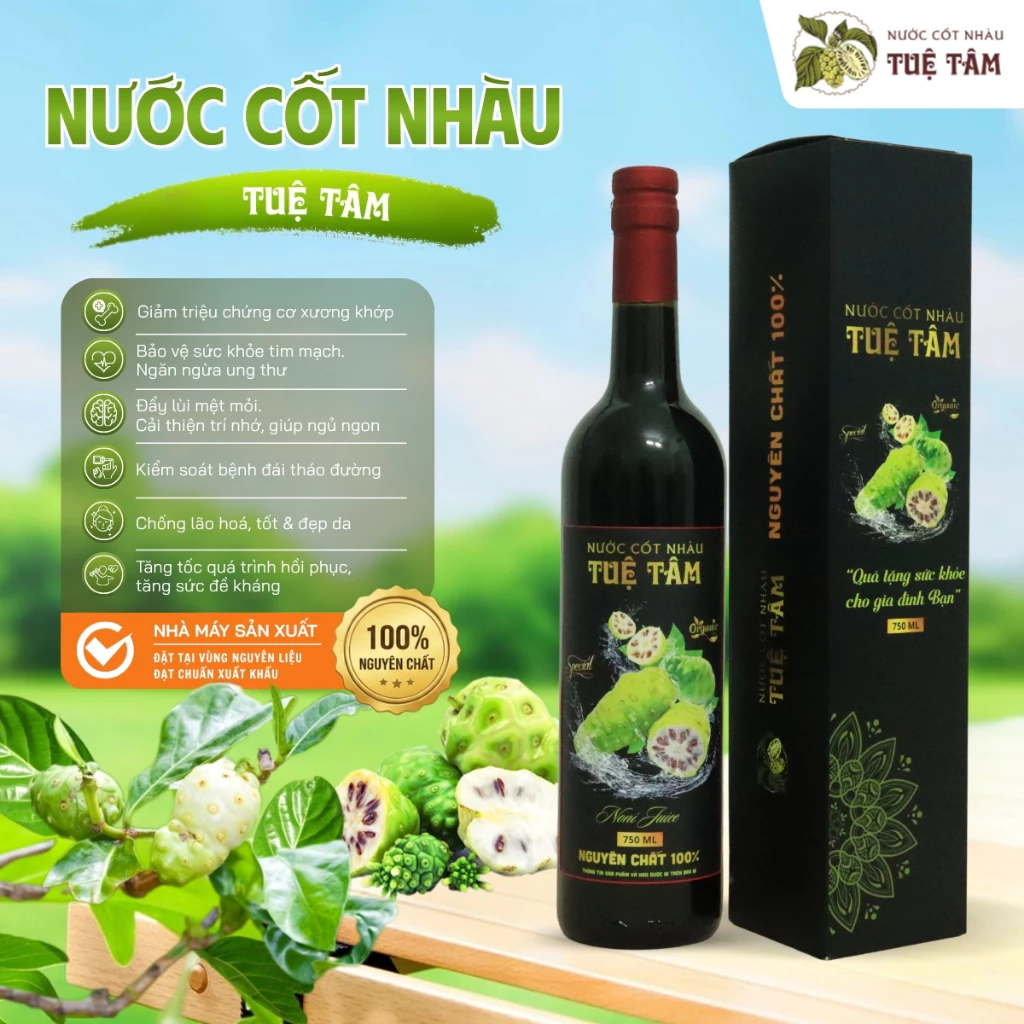 Chai Nước Cốt Nhàu 1000ml (Thuỷ Tinh)